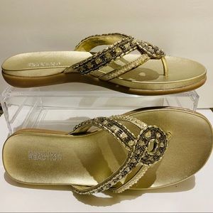 NWOT Kenneth Cole Reaction Glam Life Gold sandals